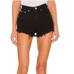 SUPERDOWN LORI DENIM SHORTS WASHED BLACK SIZE 28